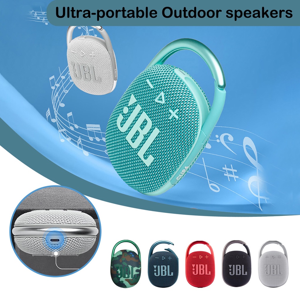 Jbl Clip 4 Portable Bluetooth Speaker Subwoofer Outdoor Speaker Mini Speaker Ip67 Dustproof and Waterproof