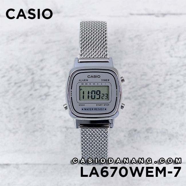 Đồng hồ nữ dây kim loại Casio chính hãng Anh Khuê LA670WEM-7DF (24mm)