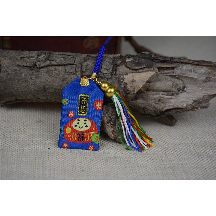 Túi gấm Omamori may mắn DARUMA LẬT ĐẬT có kèm túi chống nước Túi Phước May Mắn Omamori ngẫu nhiên màu