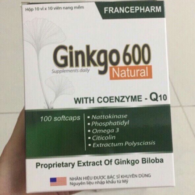 Viên Uống bổ não Ginkgo 600 (h100v )