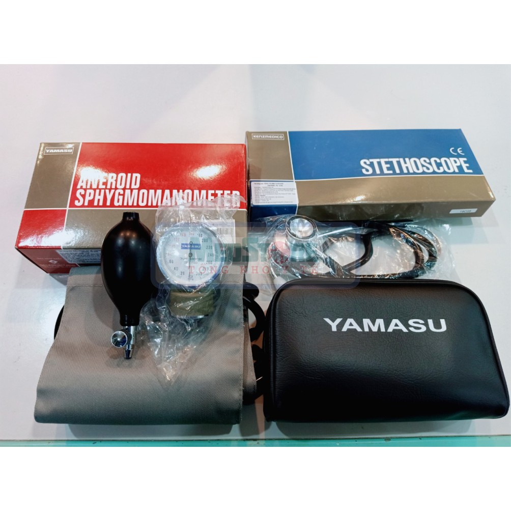 Máy đo huyết áp cơ Yamasu (nguyên bộ đồng hồ + ống nghe)