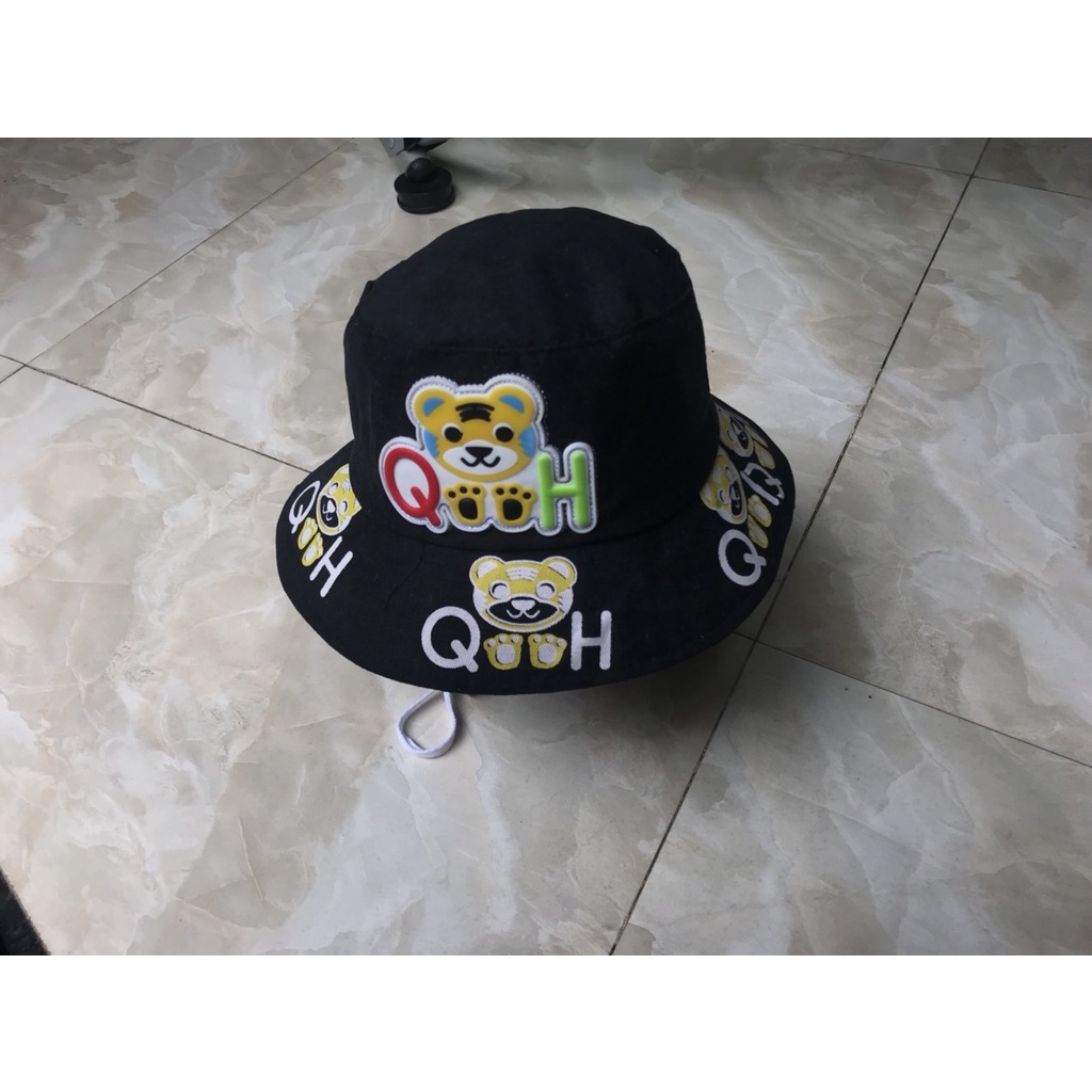 (Bé trên 2-5 tuổi/ Vòng đầu 52cm) Mũ TAI BÈO QH GIÁ RẺ cho bé thêu - Nón trẻ em