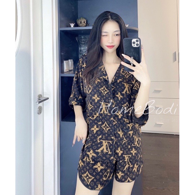 Set Bộ Pijama Nam Nữ Dáng Rộng Versacer Oversize In Full Siêu Đẳng Cấp AD3