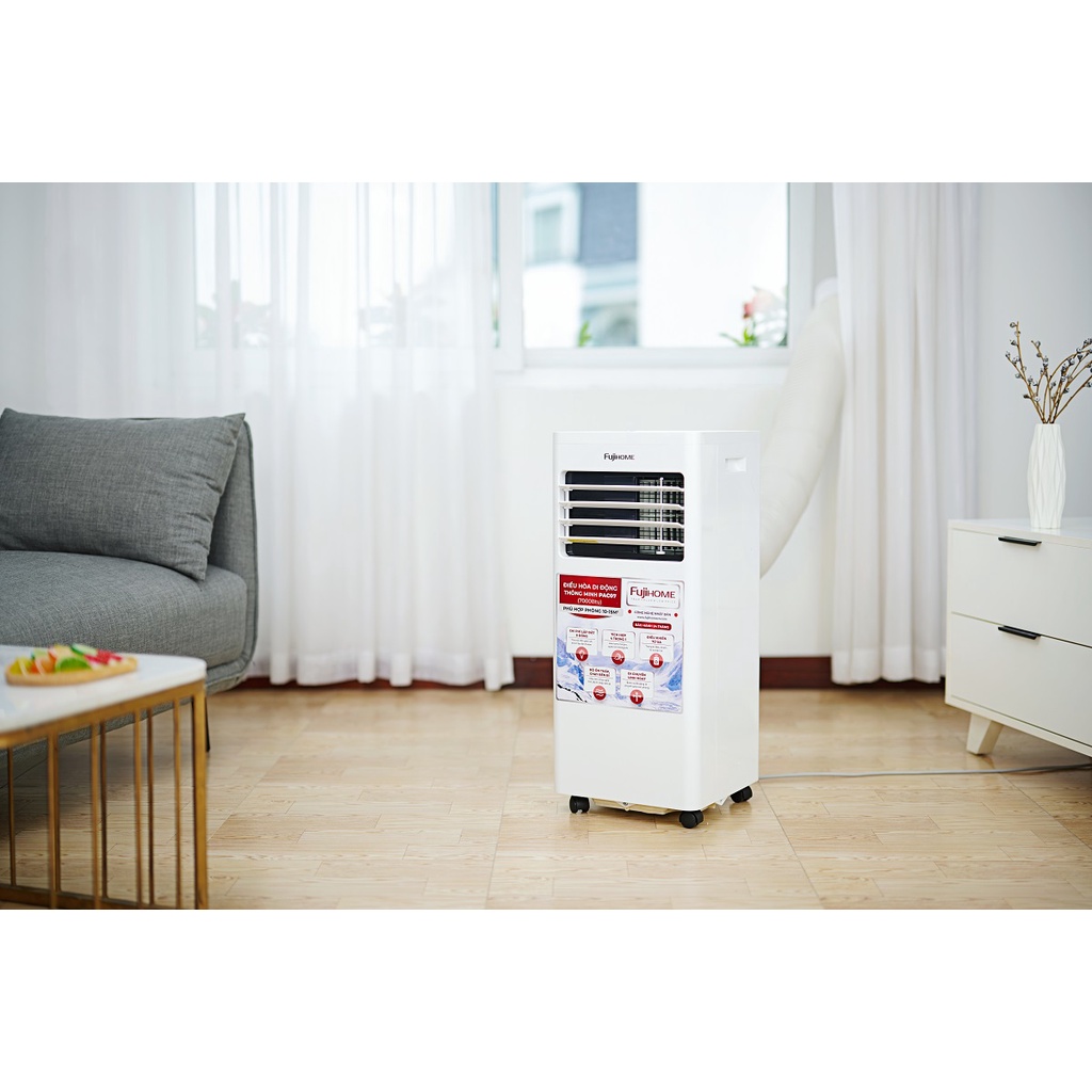 Máy lạnh di động mini 7000 BTU nhập khẩu FUJIHOME PAC07, máy điều hòa di động đứng đa chức năng làm lạnh, loc không khí