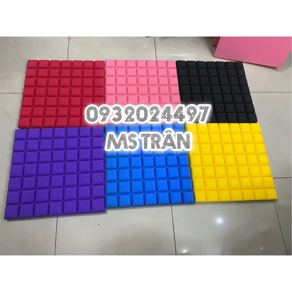 Tấm Mút Tiêu Âm Cách Âm 3D Ô Vuông Mini Kt 50 X 50 X 4Cm