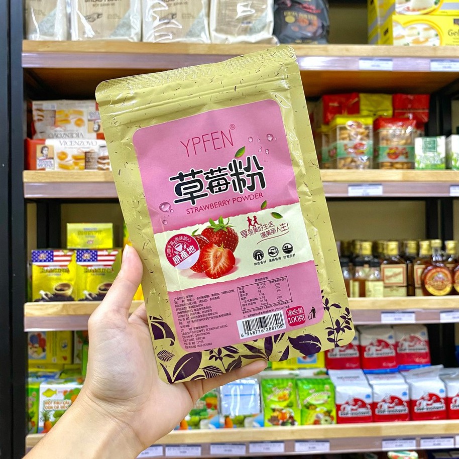 Bột dâu tây Đài Loan 100g ( Làm bánh - pha chế )
