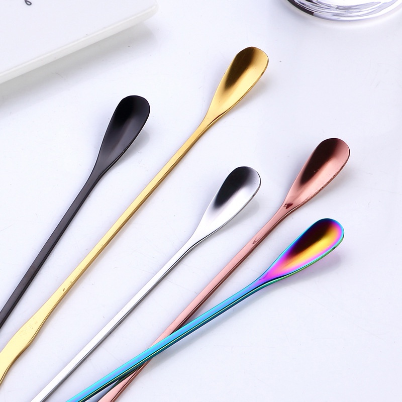 1 Muỗng Cà Phê Cán Dài Bằng Thép Không Gỉ