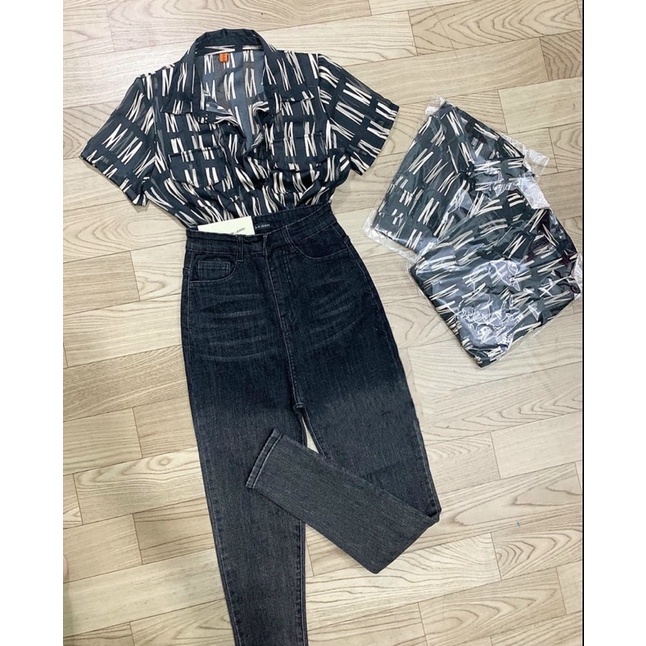 jeans xám 2 màu bigsize 55-90kg( ảnh sàn)