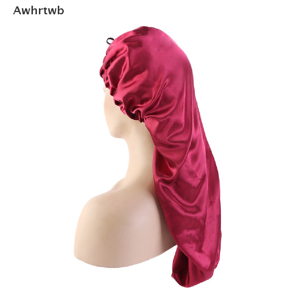 1 Mũ Trùm Đầu Ngủ Bằng Lụa Satin Siêu Lớn Dành Cho Nam Và Nữ Mới