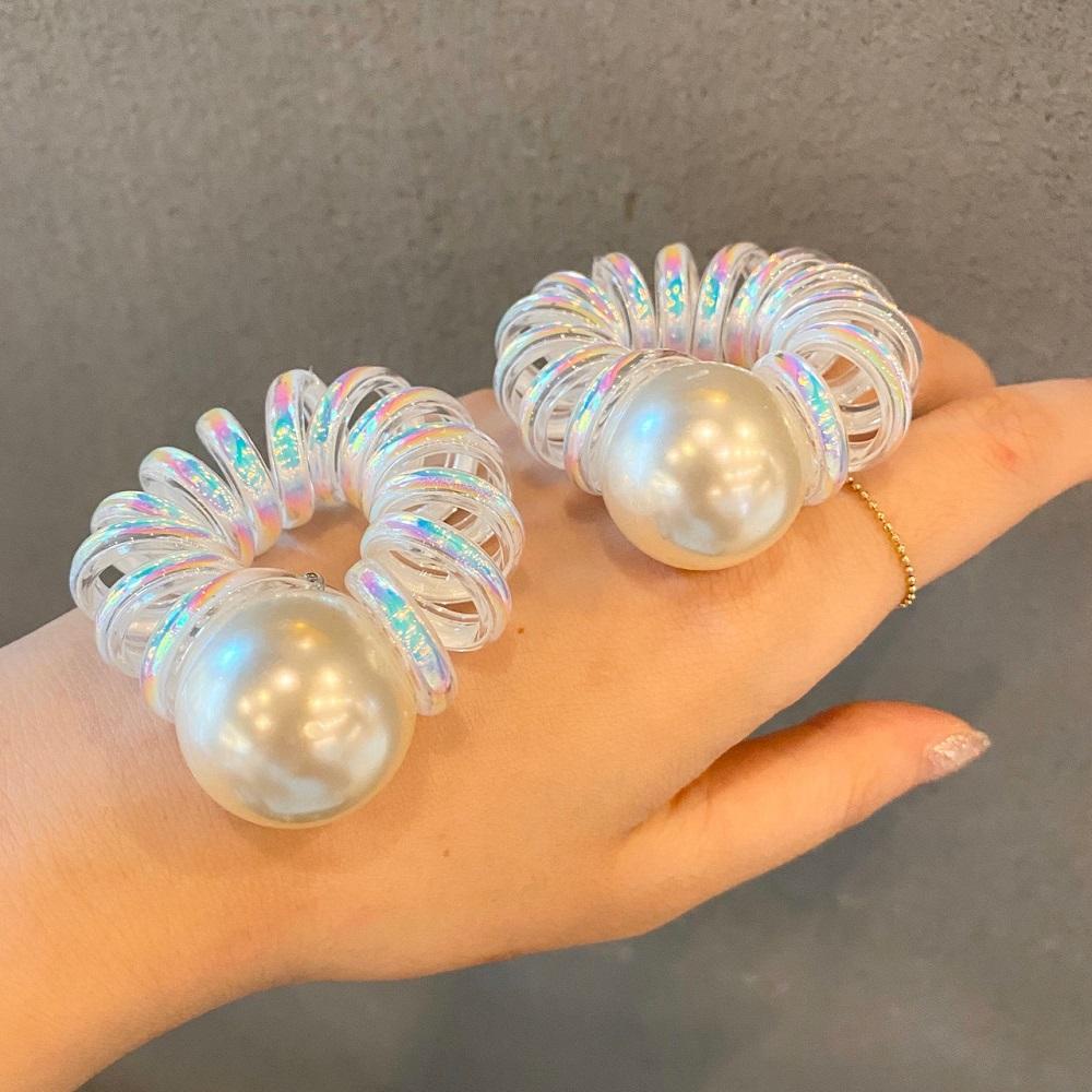 Dây Buộc Tóc Đuôi Ngựa Co Giãn Trong Suốt Lấp Lánh Dễ Thương Cho Bạn Gái