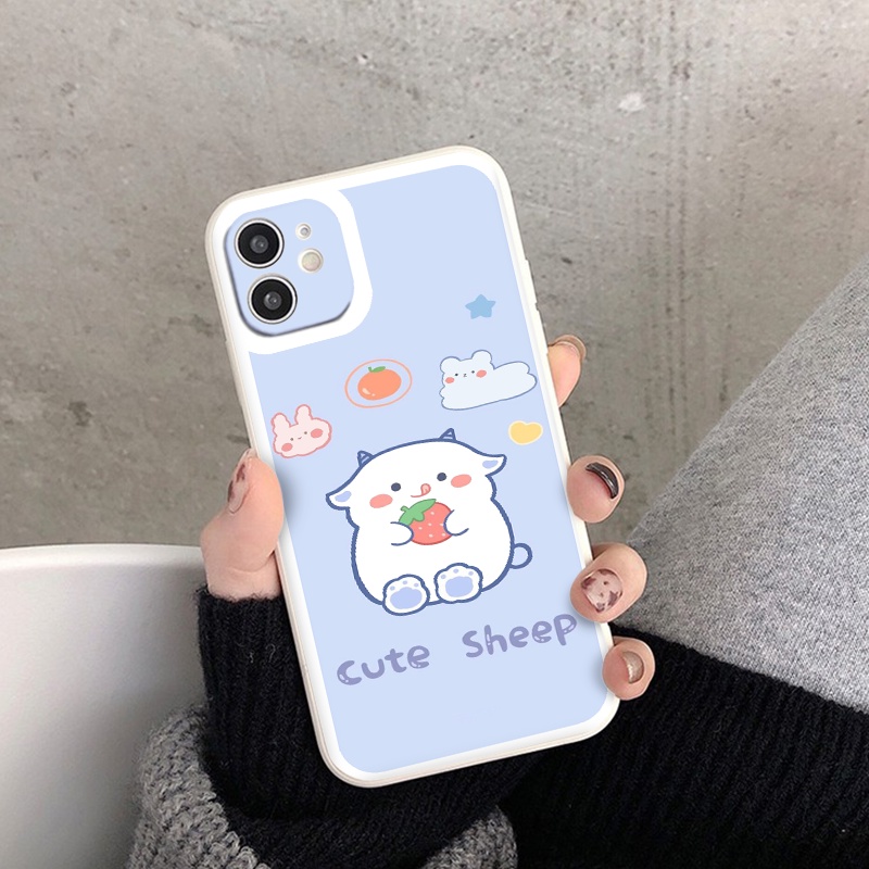 [ IPHONE ] Ốp Lưng Chú bò cute Màu Bảo Vệ CAMERA vuông ốp iphone 12 pro /x/ 8plus/11 pro/11/12 pro max/13/promax tr1163