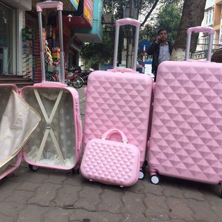 SET 3 (14+20+24) _vali KIM CƯƠNG cao cấp thời trang ( TẶNG BỌC VALI )
