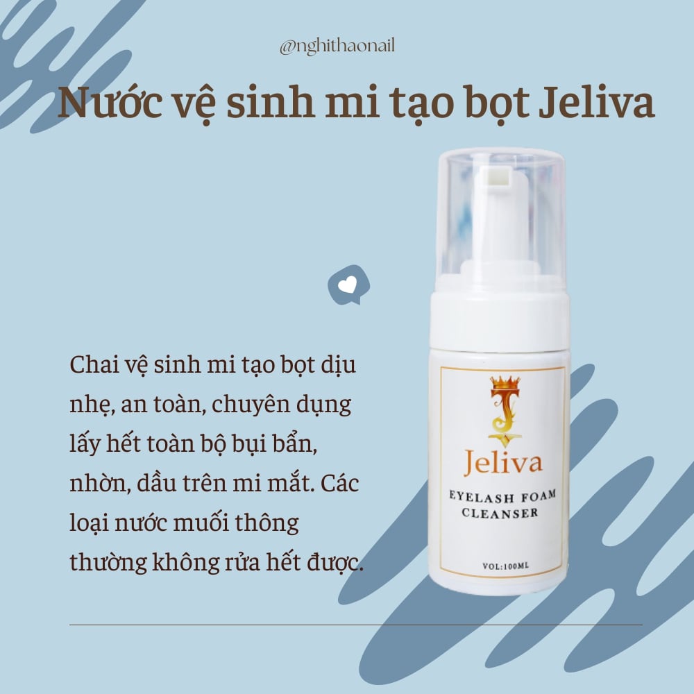 Bọt vệ sinh mi nước rửa mi Jeliva