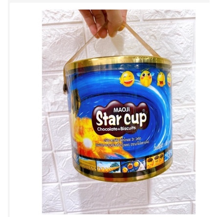 [Giá Sỉ] Bánh Maoji Star Cup Thái Lan hộp 1000gr siêu to khổng lồ ăn là nghiền