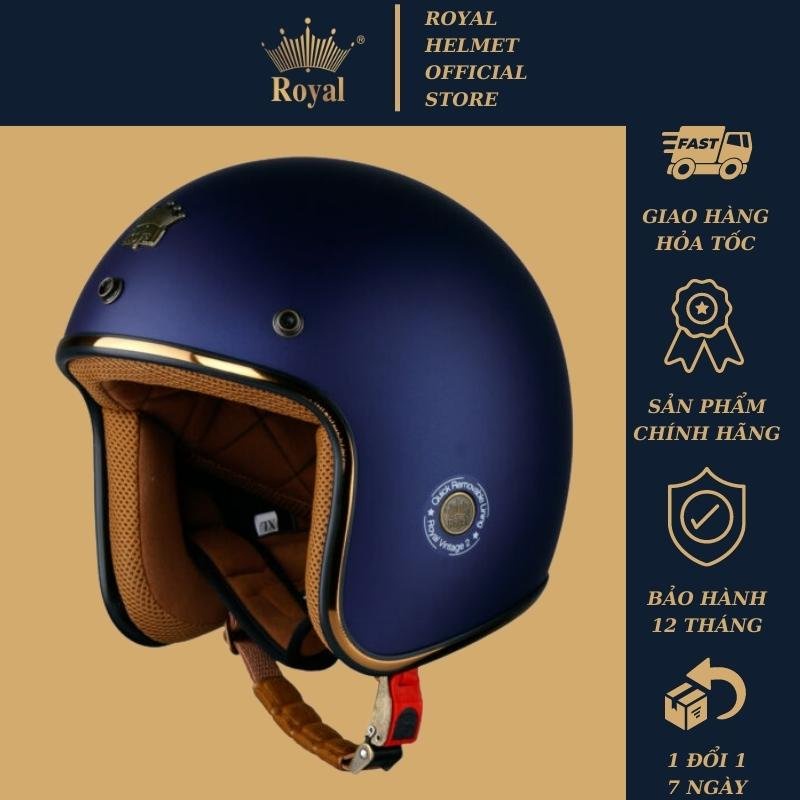 Nón bảo hiểm Royal M20C xanh mực nhám(Size L XL XXL)