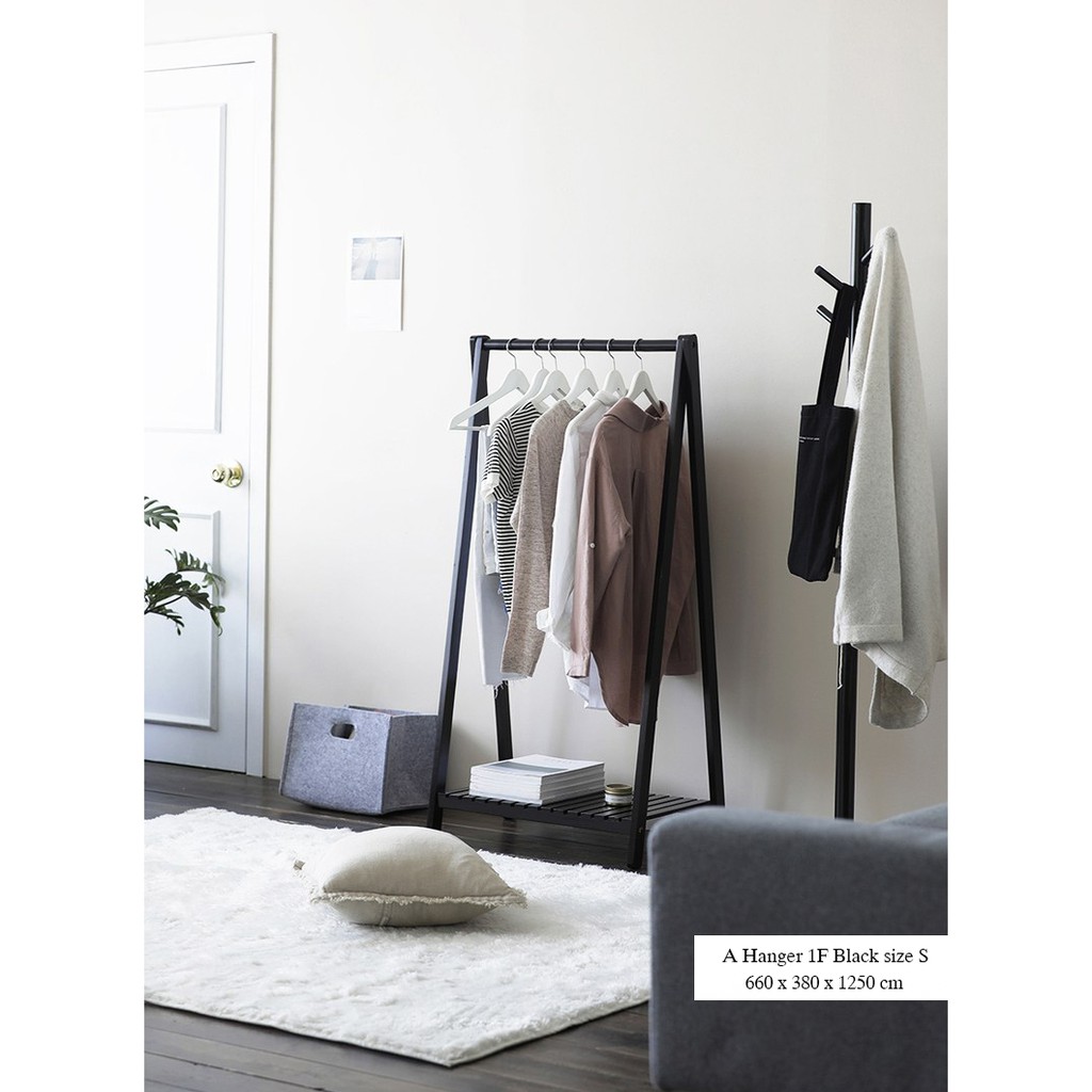 GIÁ TREO QUẦN ÁO 1 TẦNG MÀU ĐEN - A HANGER 1F BLACK - ROKY STORE - NỘI THẤT PHÒNG NGỦ