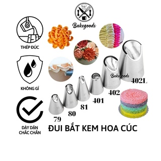 Đui bắt kem, Đuôi hoa cúc trang trí bánh kem nhiều cỡ (79, 80, 81, 401, 402, 402L)