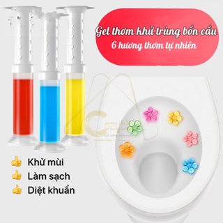 Gel khử mùi bồn cầu, làm thơm nhà vê sinh, nhà tắm, diệt khuẩn toilet hình bông hoa dạng thạch.