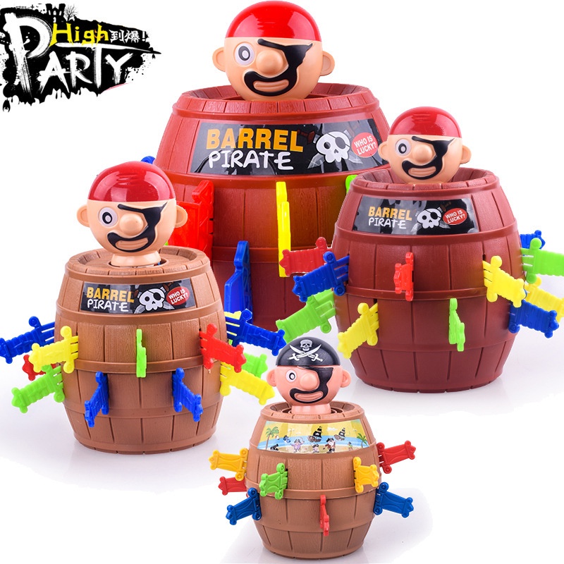 Đồ Chơi Hải Tặc Size To - Trò Chơi Team Đâm Thùng Phi Size To 22cm - 24 kiếm