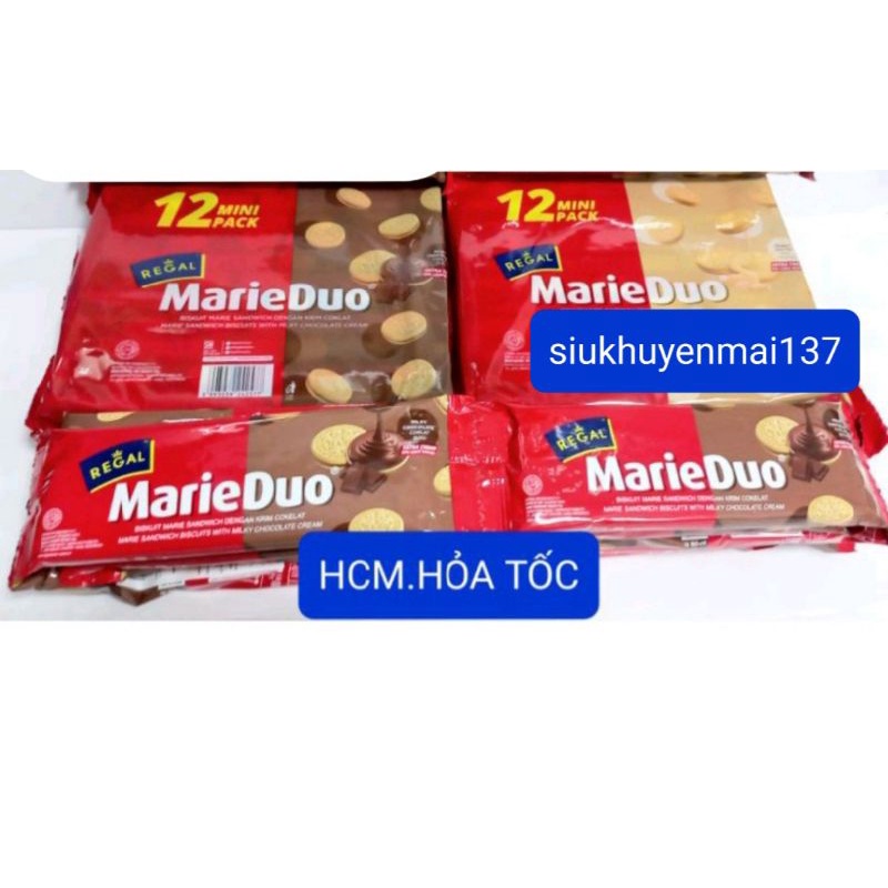 bánh qui regal socola kem  marie duo 240 gr (12 gói) date:12_2023. indonesia.