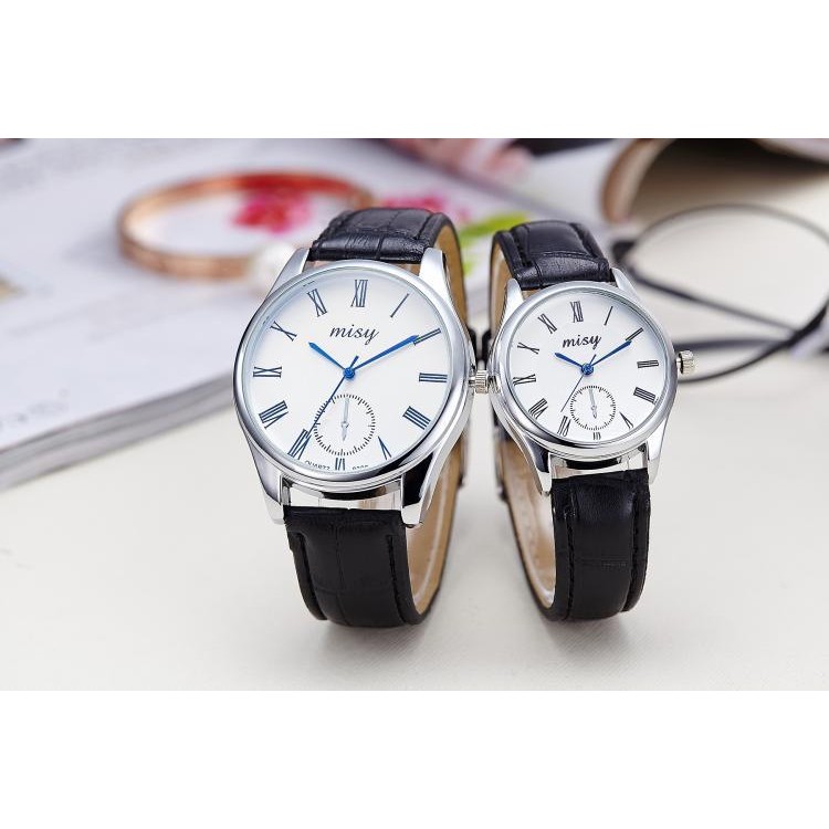 Đồng hồ nam/nữ Misy kim xanh dây da thời trang SP290 (Nhiều màu) | BigBuy360 - bigbuy360.vn