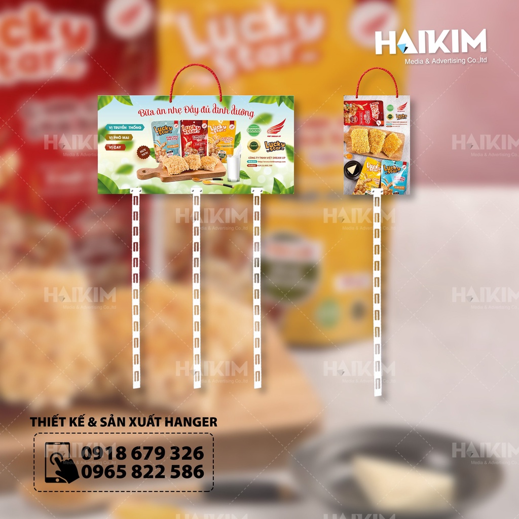 Dây nhựa treo bim bim, dây nhựa quảng cáo, dây treo bánh, dây nhựa, Dây thường 12 móc màu đỏ, trắng