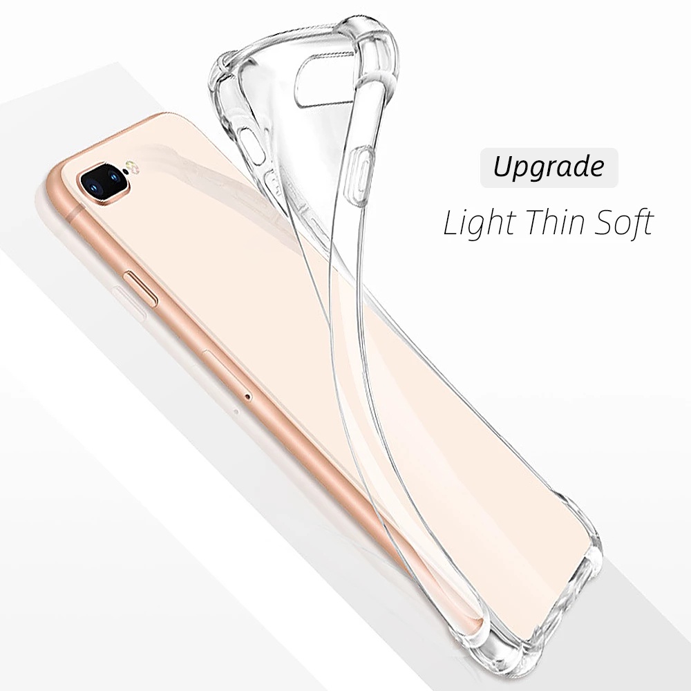 Ốp điện thoại trong suốt chống sốc cho iPhone 15 14 13 12 Mini 11 Pro X XS Max XR 7 8 6 6s Plus 5 5S 5C SE2 SE3 SE 2020 2022