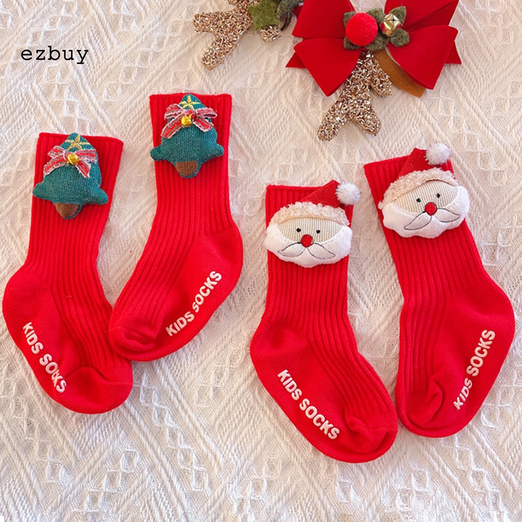 Vớ chân chống phai màu thoải mái họa tiết giáng sinh cho bé