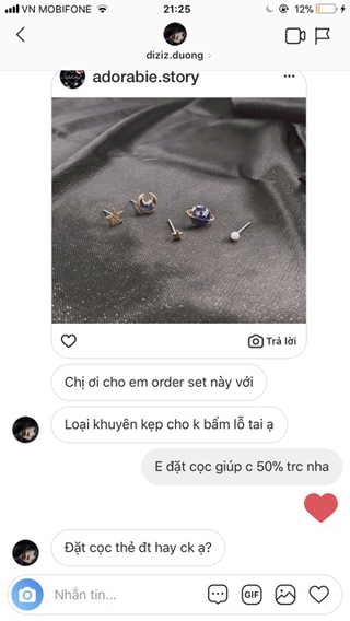 Set khuyên tai Spacie