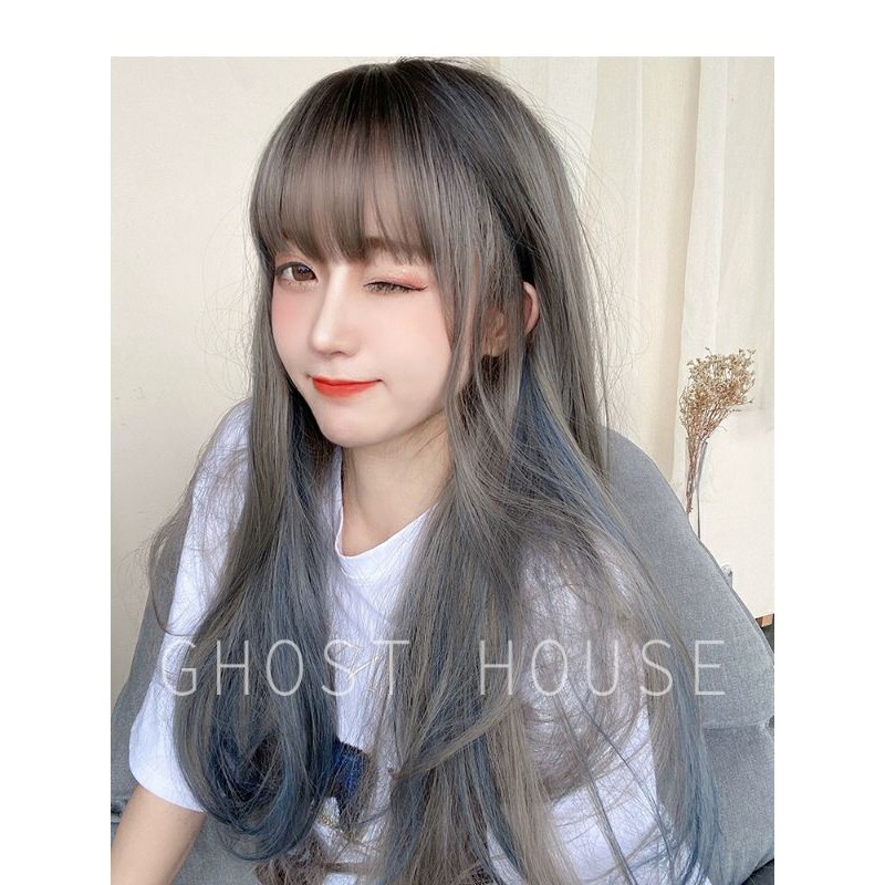 Wig teen/lolita/cosplay A2104 trà pha xanh khói
