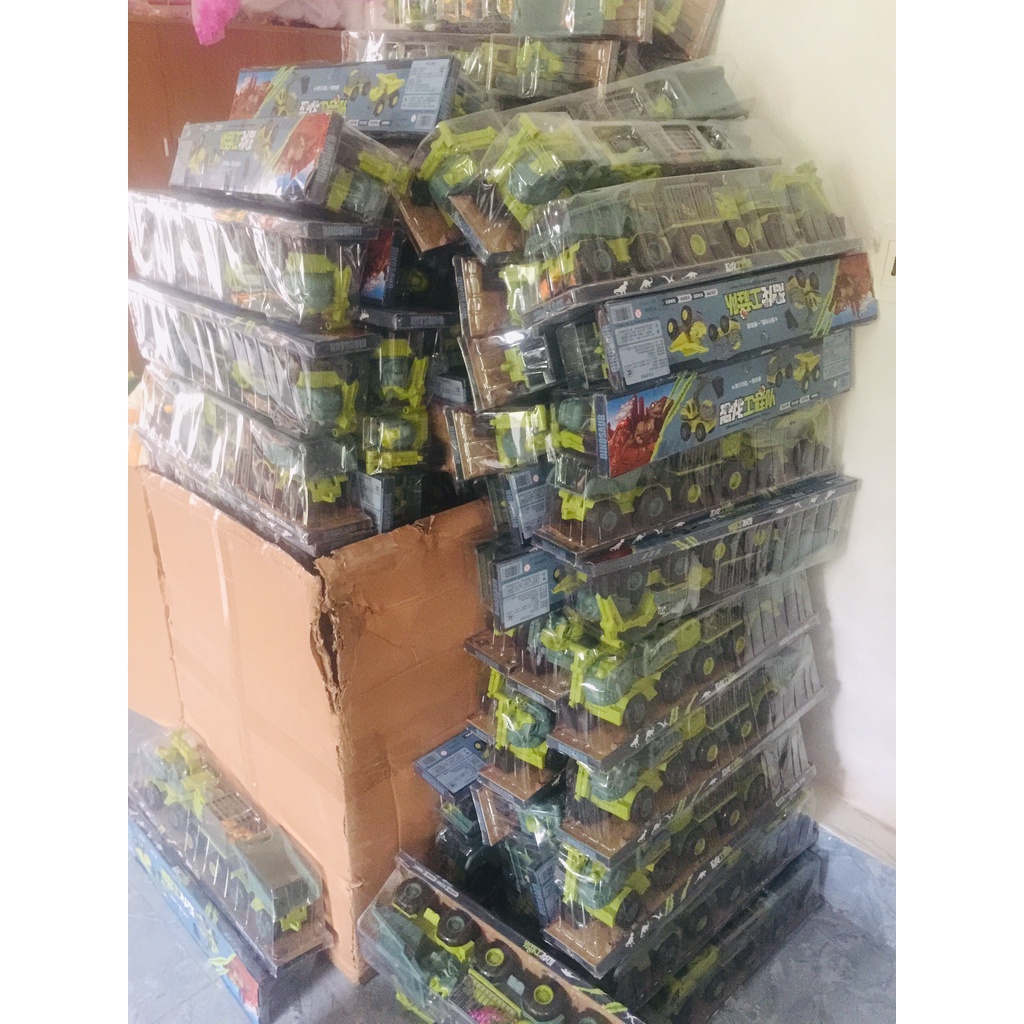 Set 3 xe khủng long , xe công trình cho bé