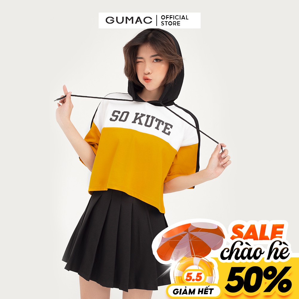 Chân váy nữ xếp ly GUMAC phong cách Hàn Quốc năng động VB443