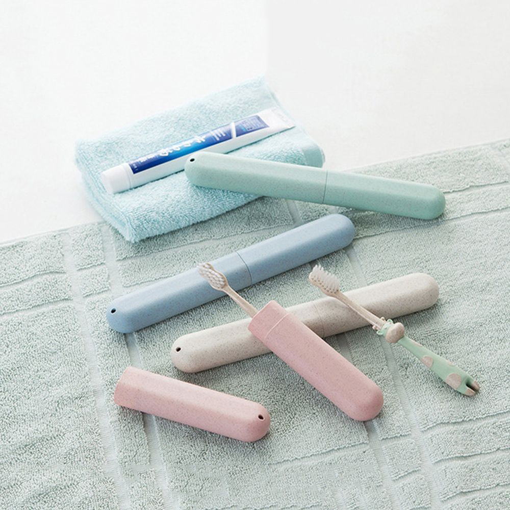 Hộp đựng bàn chải đánh răng rơm lúa mì chống bụi bẩn tiện lợi dành cho mang đi du lịch