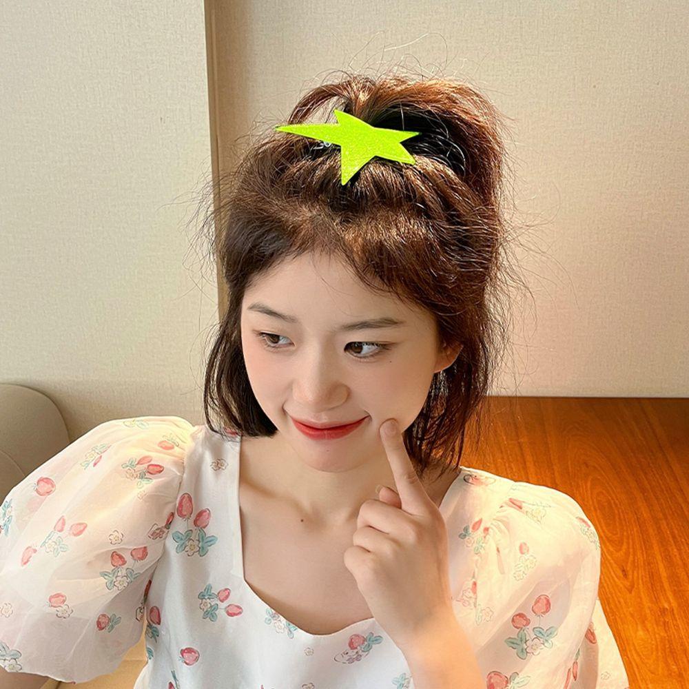 USNOW Kẹp Tóc Y2K Hình Ngôi Sao Phong Cách Hàn Quốc Ngọt Ngào Cho Nữ
