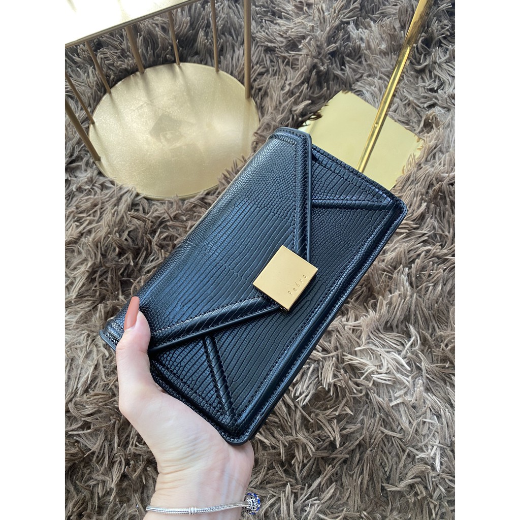 Túi Công Sở Đẹp, Túi Mang Kiểu Dáng Bì Thư Hiện Đại Trẻ Trung Dây Xích Pha Da, Ảnh Chụp Thật