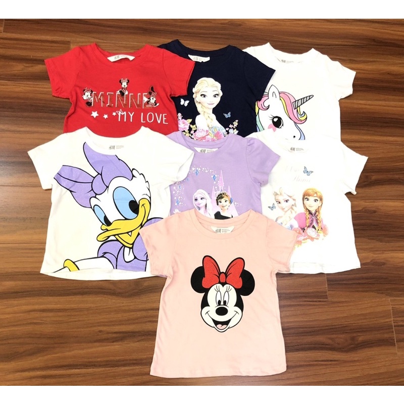Áo thun cotton hàng HM xuất xịn mềm mát hoạ tiết sắc nét cho bé từ 18 tháng đến 10 tuổi