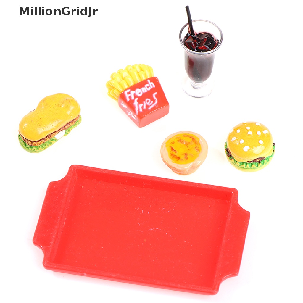 1 Bộ Bánh Hamburger Mini Dễ Thương Cho Nhà Búp Bê