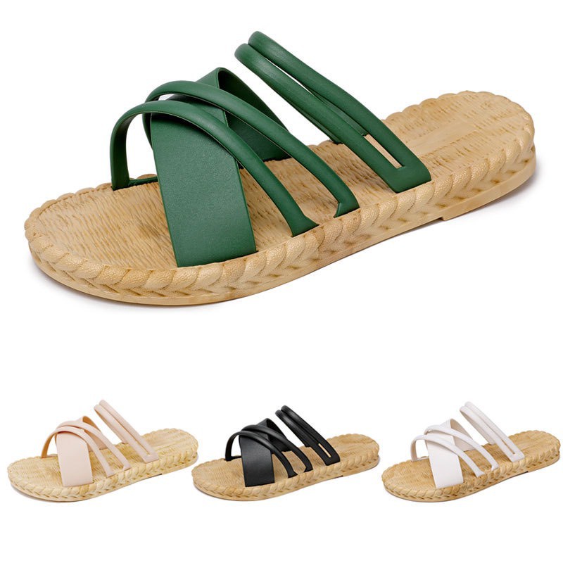 [❌GIÁ SỈ❌] Dép nữ sandal quai chéo đế giả cói vintage siêu mềm êm chân 88045 giá sỉ