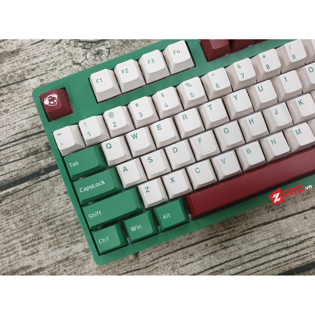 Bàn phím cơ AKKO 3098DS v2 - Matcha Red Bean (Gateron Cap Yellow)