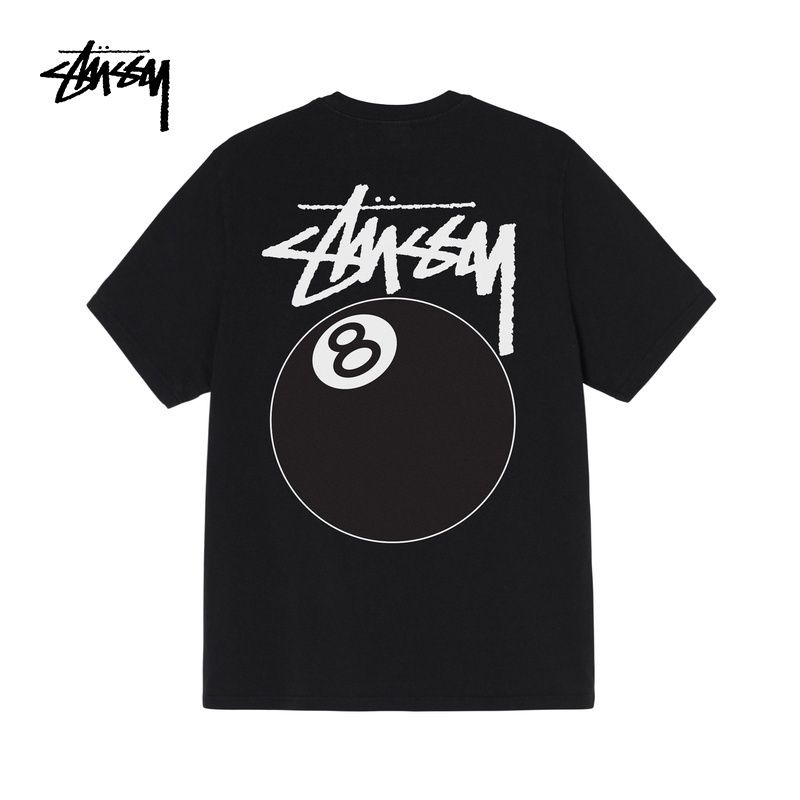 Áo thun tay ngắn cổ tròn in hình logo Stussy size 8 cá tính cho nam và nữ 904749Mh
