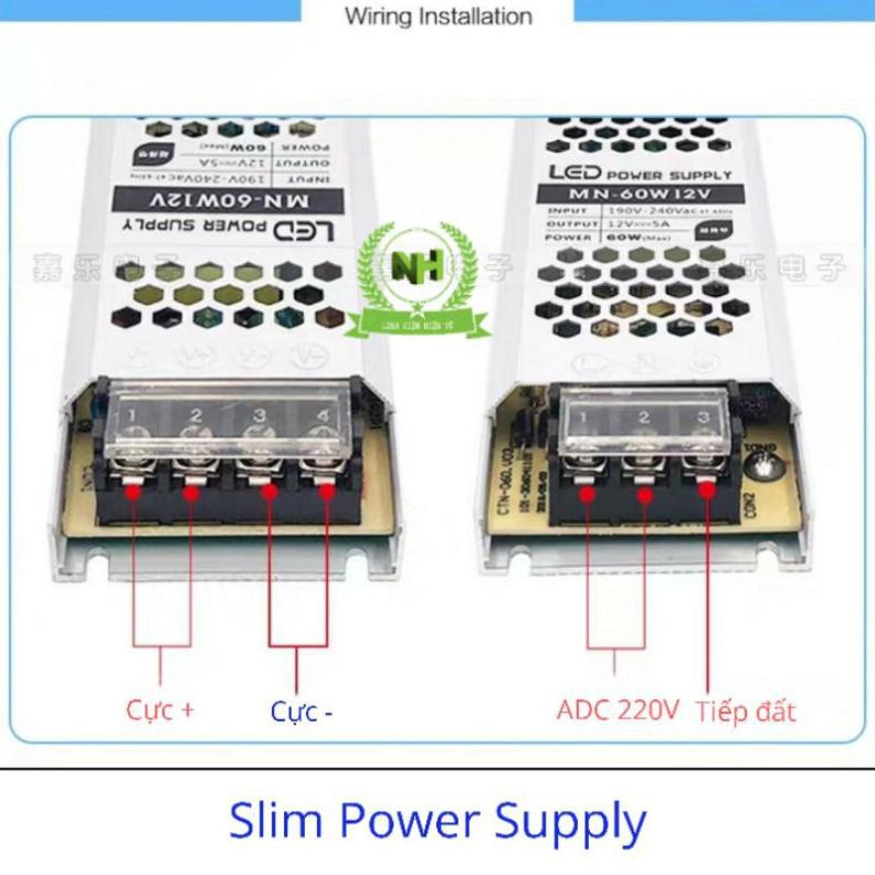 220V-12V Slim Power Supply - Nguồn Led mỏng 60W/100W/150W/200W/300W Loại Tốt