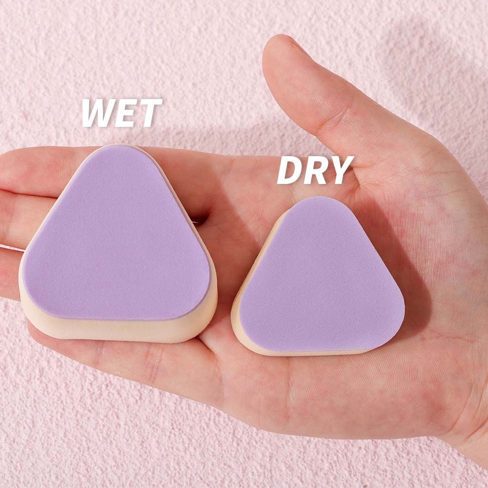 [Hàng mới về] Bộ 1/4 mút trang điểm hình tam giác mềm mại có thể sử dụng ướt và khô tiện dụng