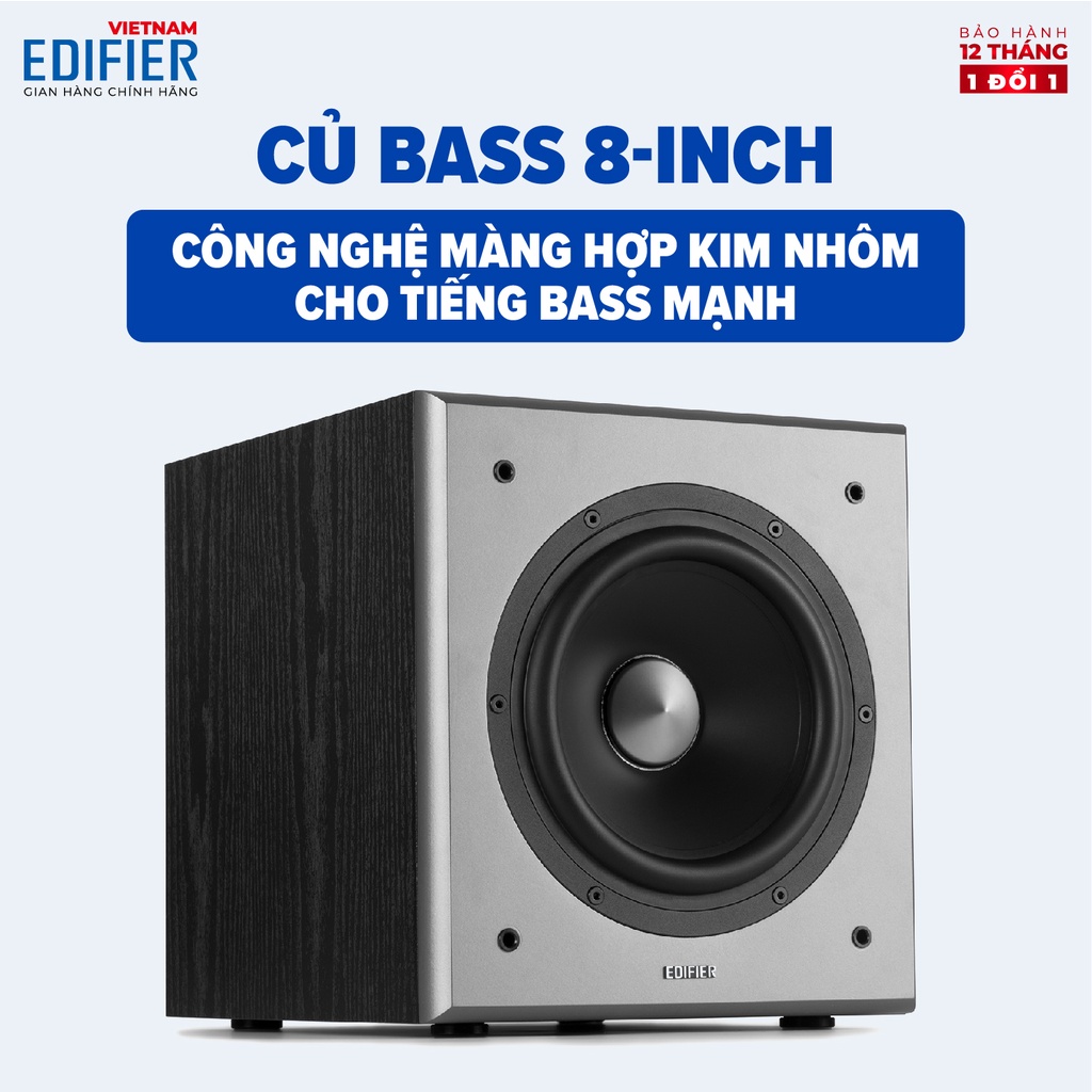 Loa Subwoofer EDIFIER T5 Công suất lớn 70W Âm bass siêu trầm, Vỏ gỗ chống dội âm - Tự động tắt khi không sử dụng