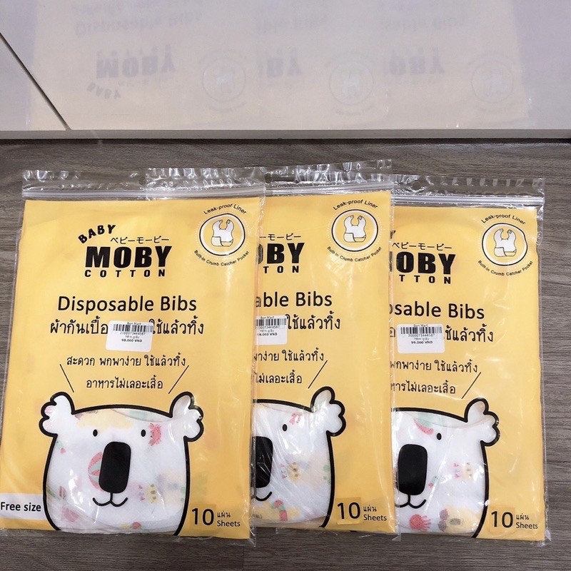 Yếm giấy chống thấm Baby Moby (10 chiếc/ gói)