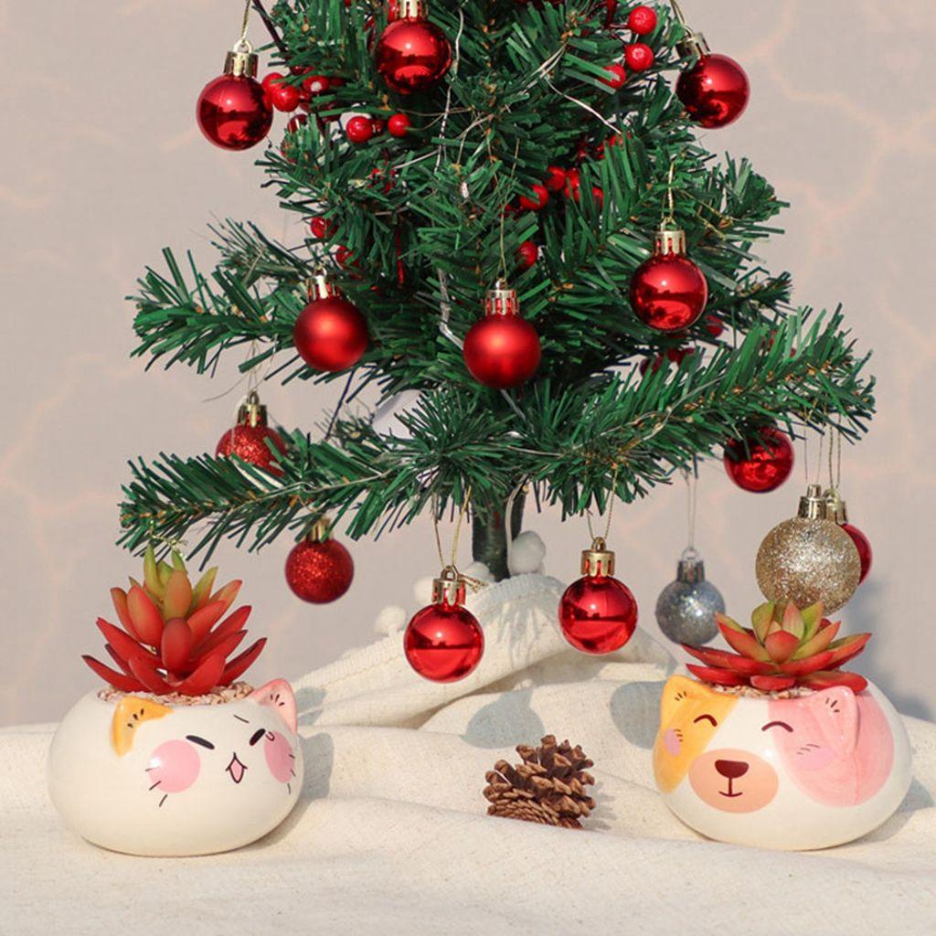 YIYU Chậu Hoa Bằng Sứ Họa Tiết Hoạt Hình Dễ Thương Độc Đáo Trang Trí Bàn Làm Việc