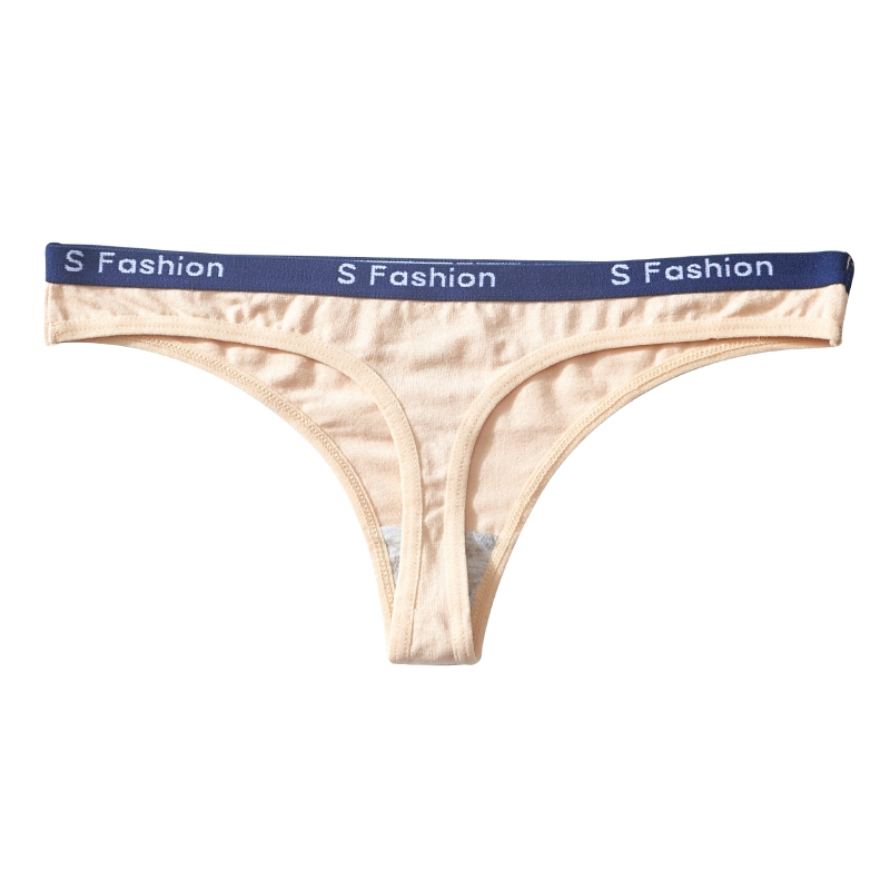 Quần lót lọt khe từ cotton lưng thấp in chữ mềm mại không đường may thoải mái size M-XL dành cho nữ | BigBuy360 - bigbuy360.vn