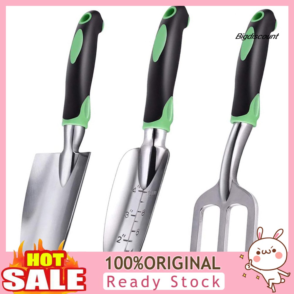 Set 3 dụng cụ xẻng bằng thép không gỉ có tay cầm chống trượt tiện dụng