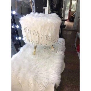 Thảm lông trắng chụp ảnh - trang trí
