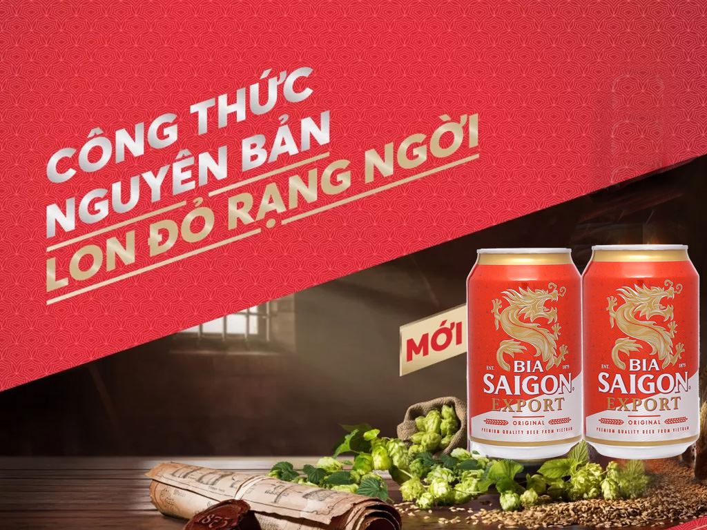 Thùng 24 Bia Sài Gòn Export 330ml / Lốc 6 lon bia SAIGON export 330ml