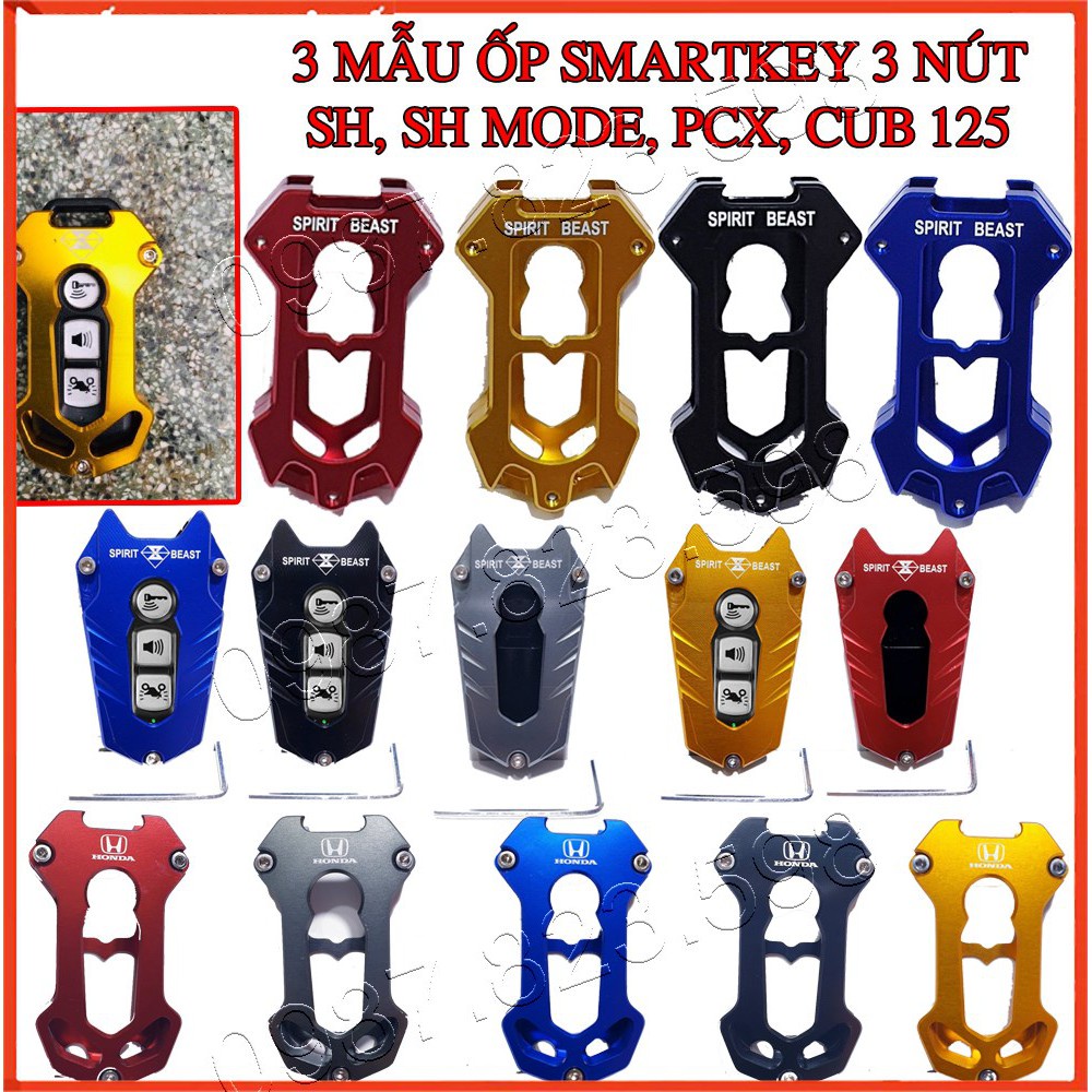 Ốp Chìa Khóa Smartkey SH, SH MODE, PCX, LEAD, AIRBLADE, VISION, VARIO ( Tặng Kèm Lục Giác); Ốp Chìa Khóa Smartkey